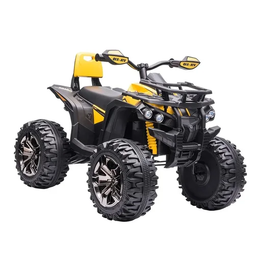 "Elektro-Quad Kinder Elektro ATV Kinderwagen LED Frontlicht mit MP3 USB 2 x 550 Metall Gelb 100 x 65 x 73 cm image"