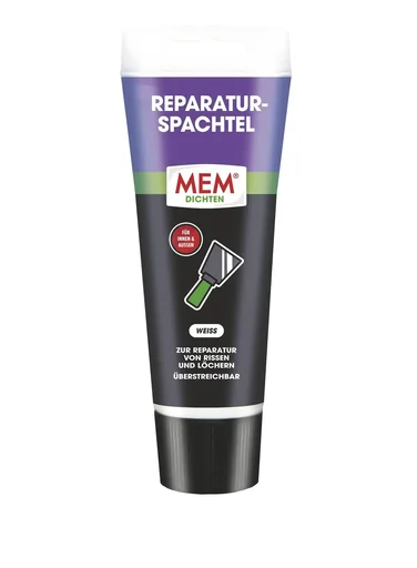 "Reparatur-Spachtel für Wand und Decke, Farbe weiß, überstreichbar, 330 g Standtube image"