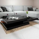 Couchtisch New York schwarz 76x76 cm verstellbar