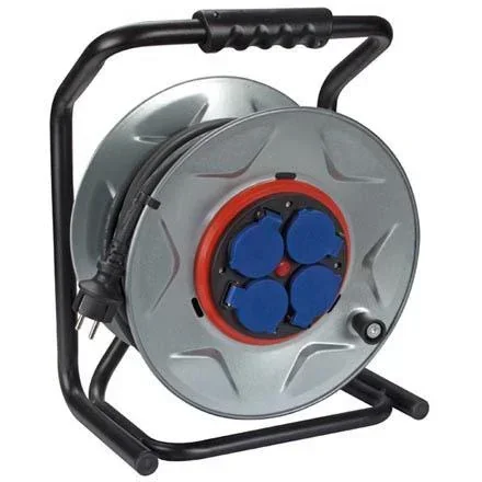 "PROFI-KABELTROMMEL MIT 'ANTI-TWIST'-SYSTEM - NEOPREN - 40 m - 3G2.5 - 4 STECKDOSEN image"