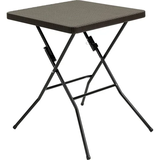Klapptisch Rattanlook - dunkelbraun - 60 x 60 cm