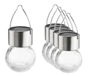 Solar Hängeleuchten mit Crackle Glas 5er Set