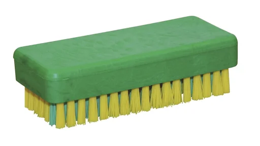 "Handwaschbürste mit kräftiger Nagelreihe, Farbe gelb/grün image"