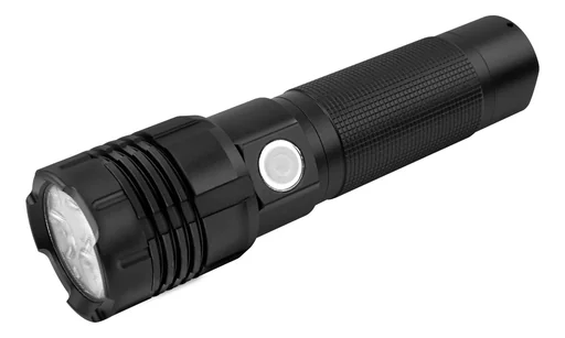 "Professionelle LED-Metalltaschenlampe mit 3x10W Hochleistungs-LEDs sowie einer Speziallinse, wiederaufladbar image"