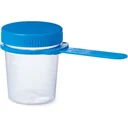 Hilfen für die Toilette - Urinbecher 100 ml Transparent/Blau