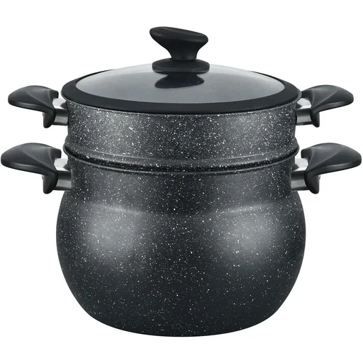"NL Couscous-Topf - 26cm - 12L - Schwarz image"