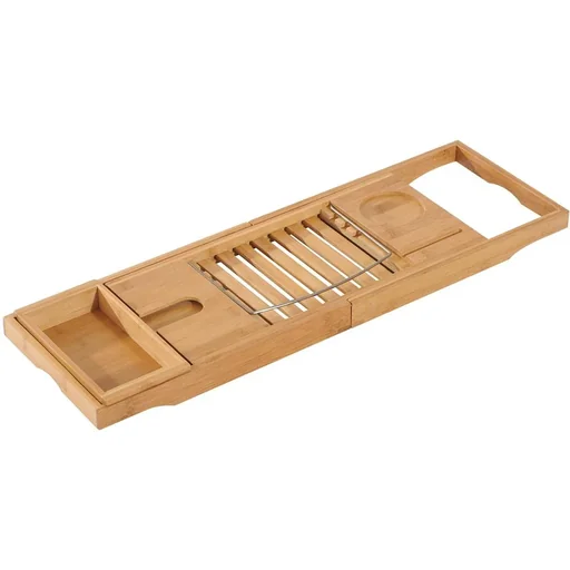 "Badewannenablage 75-109cm Wannenauflage Wannenbrücke Bambus image"