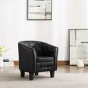 Schalensitz Kunstleder schwarz