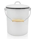 Mülleimer weiß mit Deckel 10 L