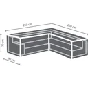 schutzhülle für l-förmiges lounge-set - 250 cm