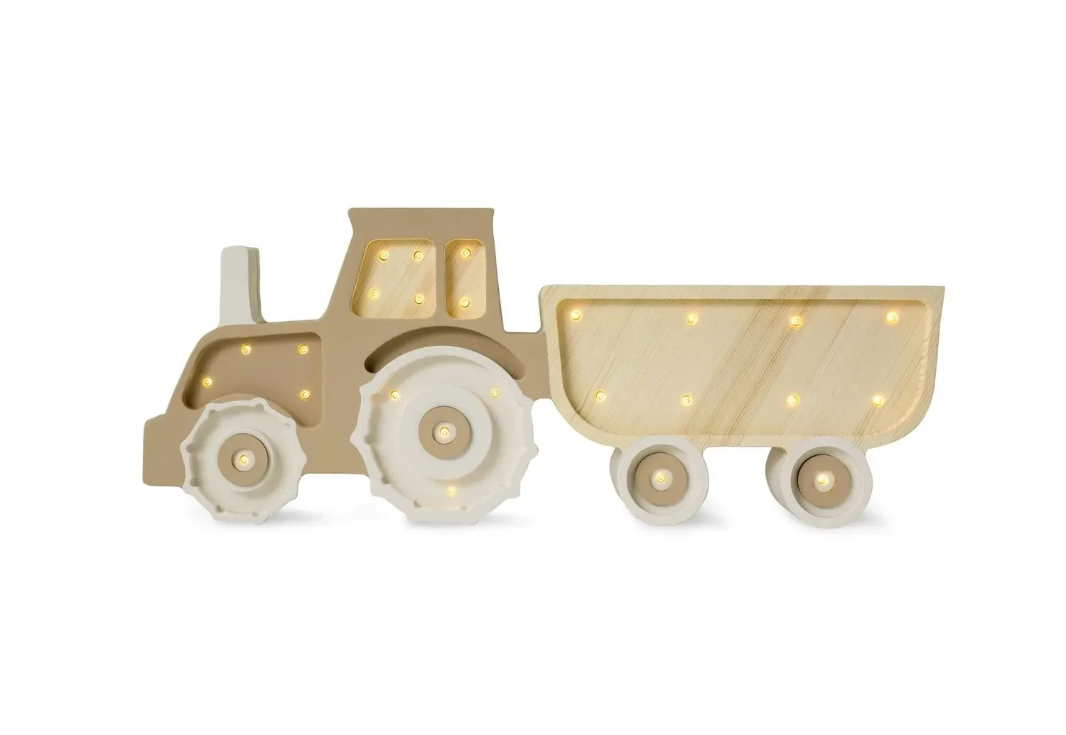 Little Lights Nachtlicht Traktor Kaffee-Creme