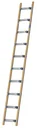 Dachleiter, 14 Sprossen, Alu/ Holz - Breite 37 cm, Länge 395 cm
