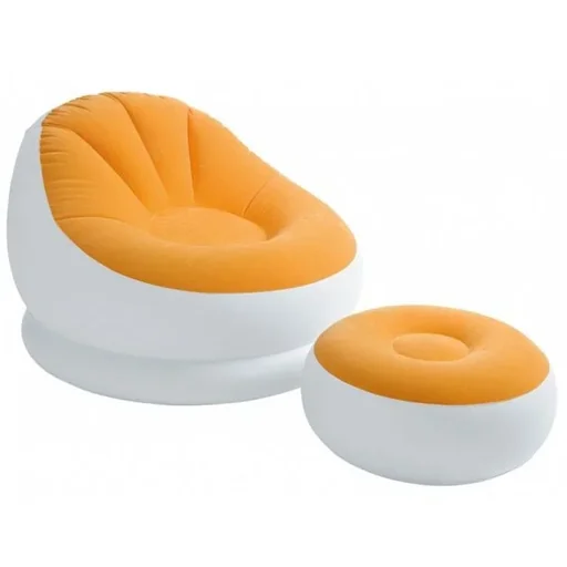 "Aufblasbarer Sessel mit Ottomane Orange image"
