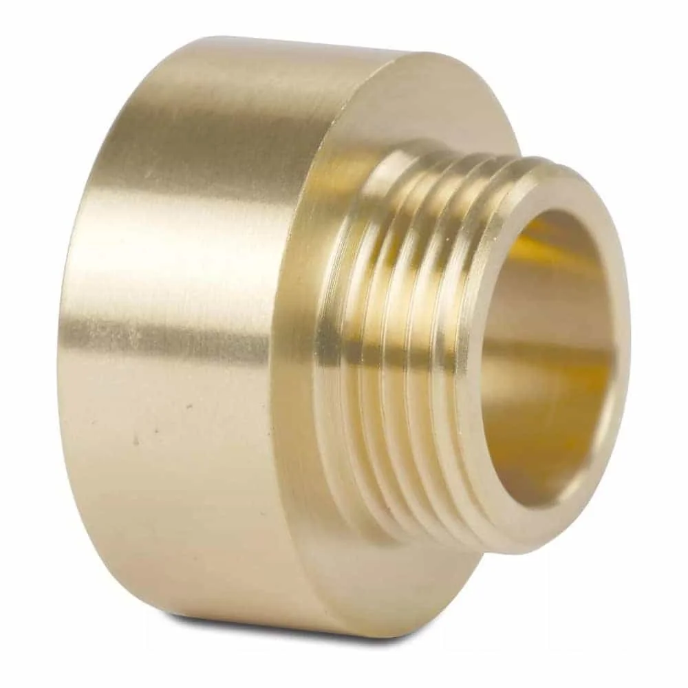 "Messing Fitting, Doppelnippel, 1/2" IG x 3/8" AG Gewindefitting image"