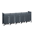 Westmann Mülltonnenverkleidung Planum 5er 150 cm anthrazit (5× 240 L)