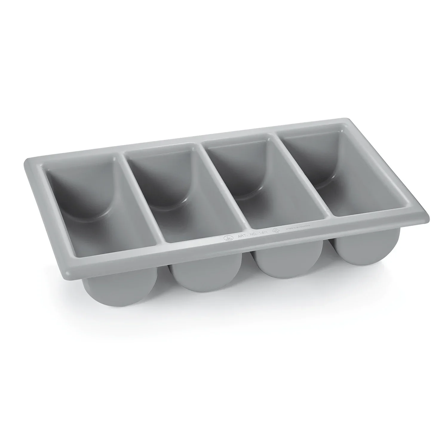 "Besteckkasten, Besteckeinsatz, Besteckbox - (53 x 32,5 x 10cm): 4 Fächer, stapelbar & robust - ideal für Restaurants & Bars image"