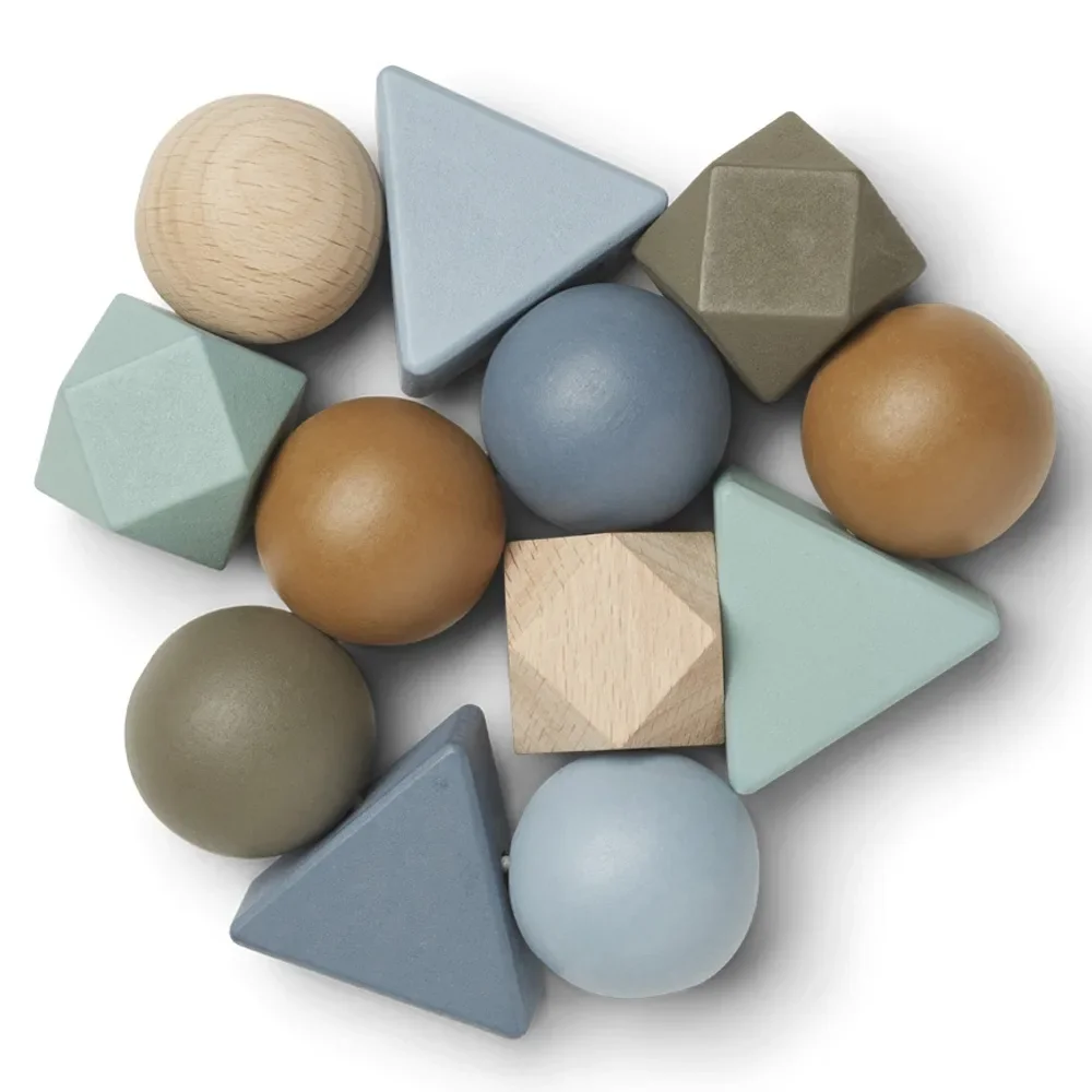 Liewood Anna Rassel Kugeln Holz blau Multi Mix