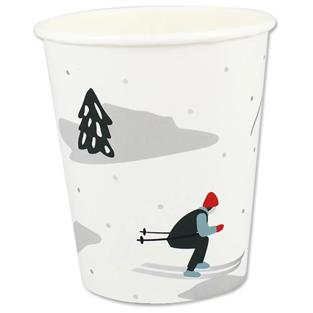"Ava & Yves Pappbecher Set Ski Fahrer image"