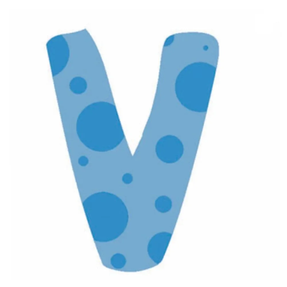 Lilipinso Sticker blau Buchstabe v