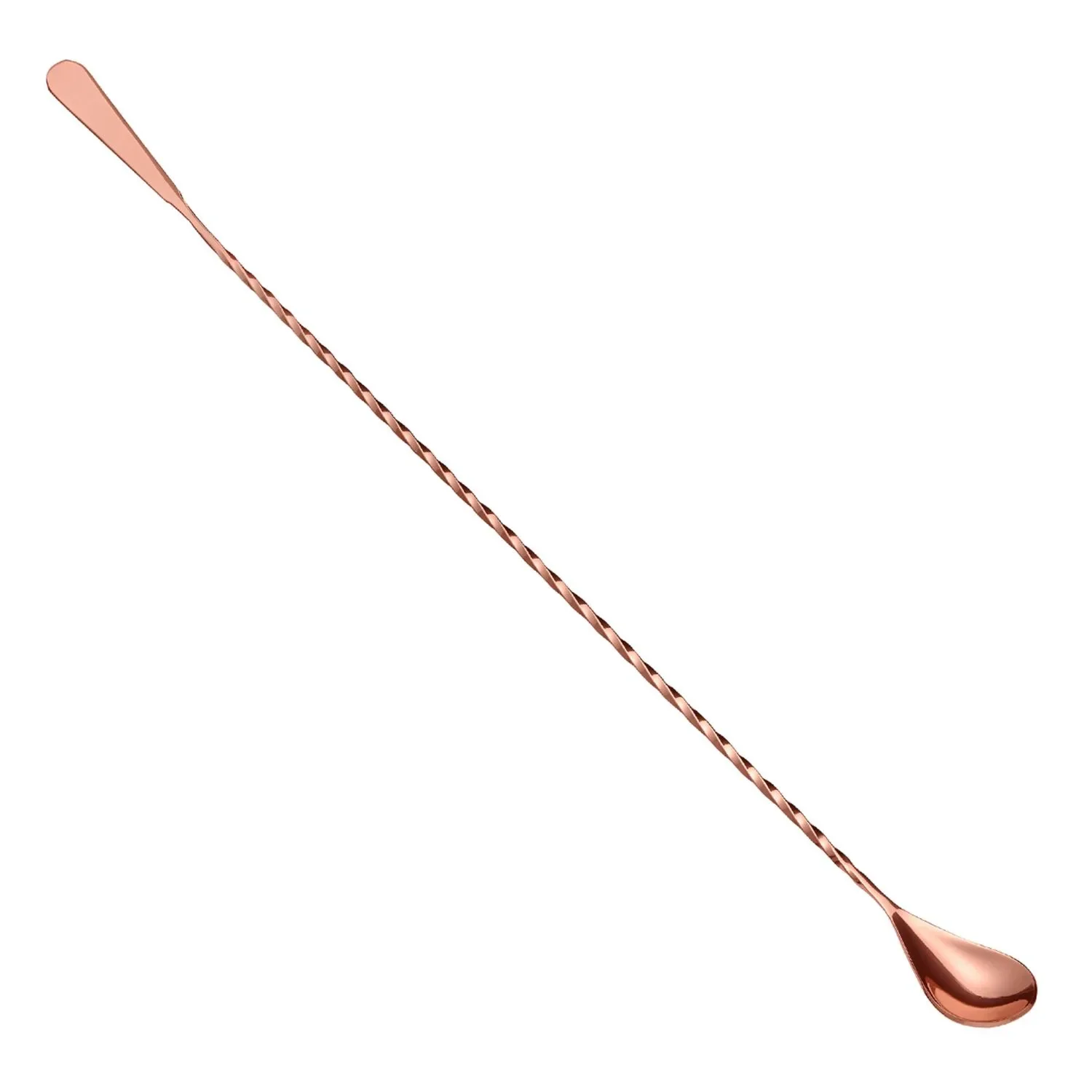 "Barlöffel SPATULA mit Spatel Teardrop (45 cm) - Kupferfarbe | Für Cocktails & Longdrinks image"