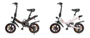 Unisex Mini E-Faltrad, 14 Zoll, schwarz, Didi City, Automatik