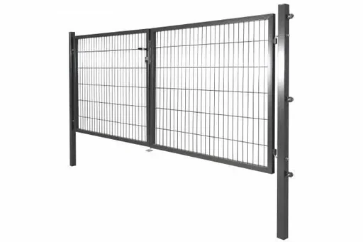 Gartentor für Doppel-Stabmatte zweiflügelig, 2x 150 x 120 cm