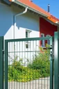 Gartentor für Doppelstabmatte grün, einflügelig - 120 cm hoch - 100 cm breit
