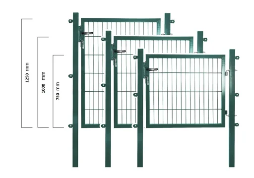 "Gartentor für Einstabmatte grün, einflügelig - 125 cm hoch - 100 cm breit image"