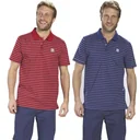 Poloshirt geknöpft, rot-gestreift, Gr.2XL