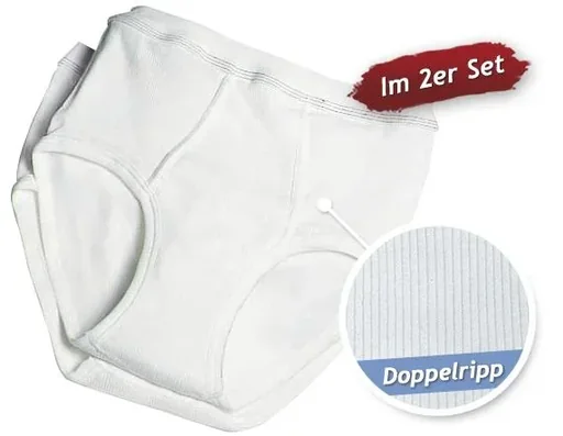 "Sportslip, Doppelripp, 2er Pack, weiß, Gr. 8 image"