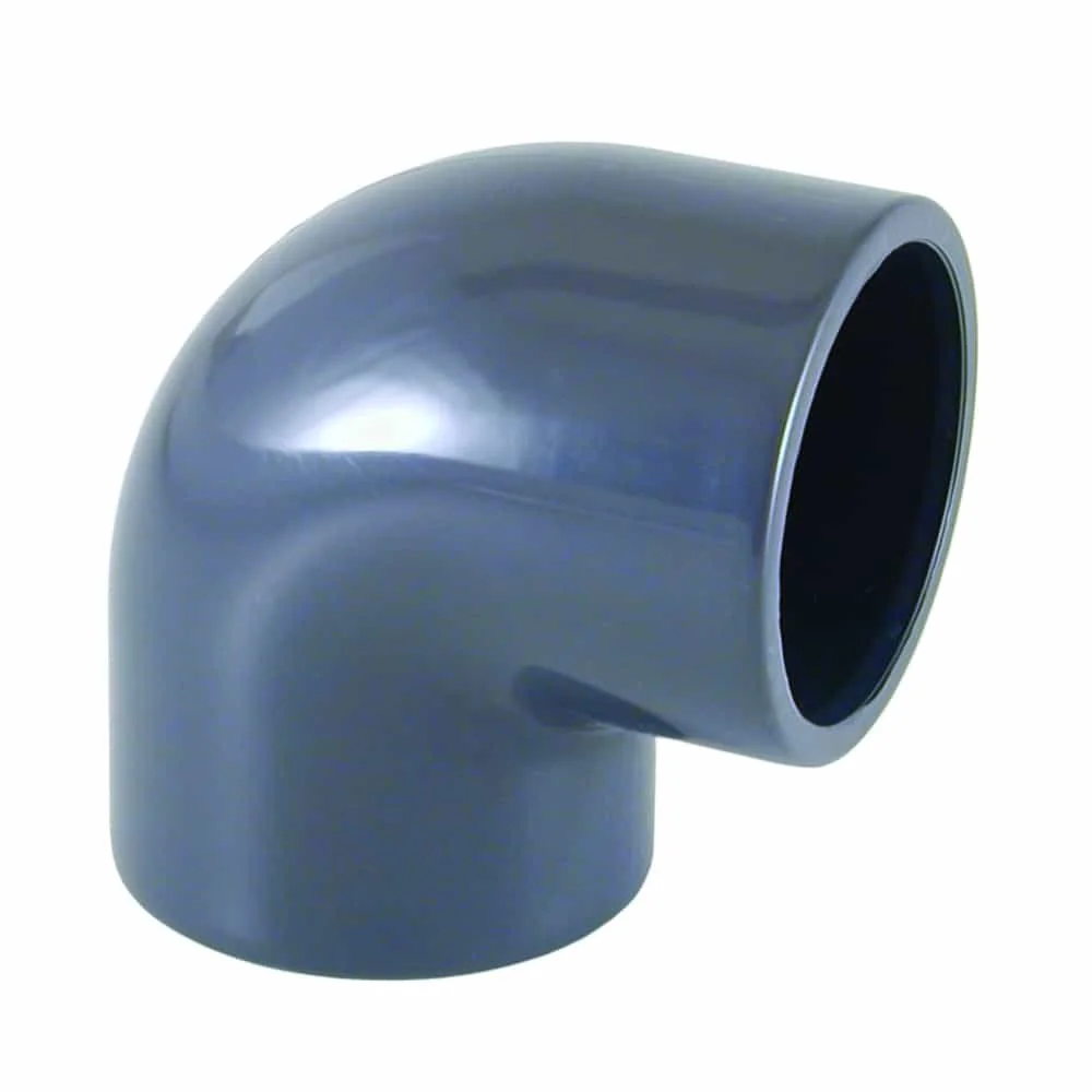 PVC Winkel 50mm, 90 Grad Muffe PN16, Klebefitting