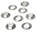 Ösen 6,5 mm, Messing - vernickelt, 75 Stück