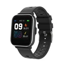 Bluetooth Smartwatch mit Körpertemperatursensor, Blutsauerstoffsättigung und Herzfrequenzsensor, schwarz