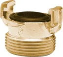 Schnellkupplung aus Messing, Gewindestück mit 1 1/4" Außengewinde, Nockenweite 40 mm