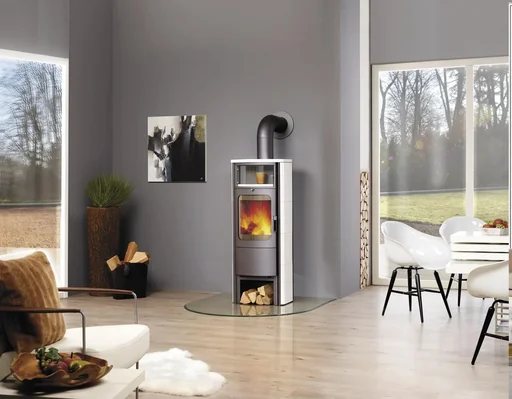 "Kaminofen Opera-B Grande(5 kW) creme-weiss, Dauerbrand, Automatik image"