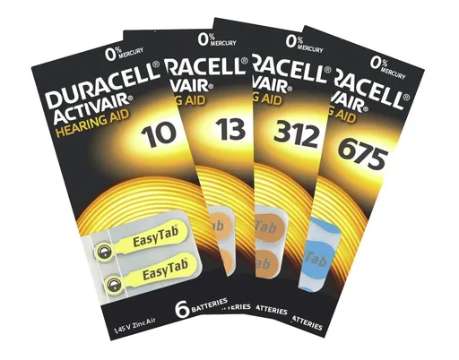 "ActivAir Zink-Luft Hörgerätebatterien Typ 10 GELB - 6 Stück image"
