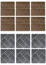 Gartenplatten, Schiefer-Optik, 30 x 30 cm, 6er-Set