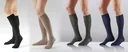 Stützstrümpfe, Baumwolle, 2 Paar, Größe XL (43-45), Grau