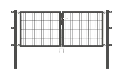 "Doppeltor Flexo mit Zubehör, anthrazit, Breite 200 cm, Höhe 160 cm, PF: 60x60 cm image"