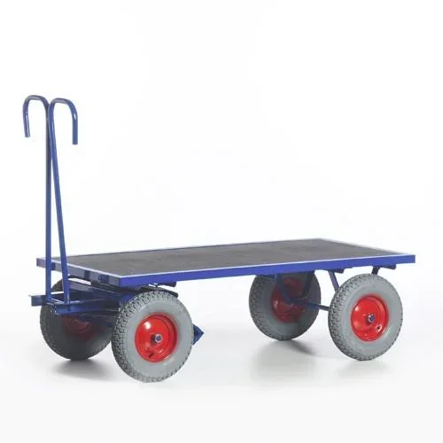 "Handpritschenwagen, Traglast 1000 kg, Ladefläche 2000 x 1000 mm, Lufträder 400 x 100 mm image"