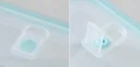 Glas-Frischhaltedosen-Set mit Click-Deckel, 4-teilig, 1500/ 2600 ml, Transparent/ Mintgrün