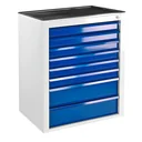 Schubladenschrank / Werkzeugschrank mammut, 8 Schubladen,RAL 7035 / 5012