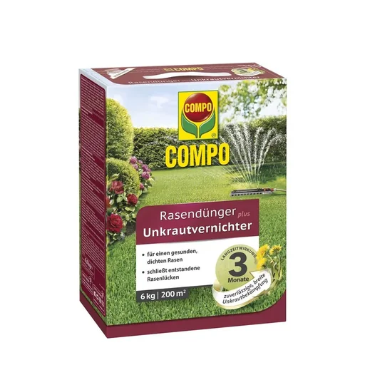"Rasendünger mit Unkrautvernichter, 6 kg für 200 m² image"