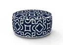 Aufblasbarer Lounge-Sitzhocker in Blau/Weiss