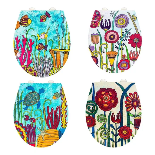 "WC-Sitz Full Bloom, Rollin'Art Toilettensitz mit Relief Oberfläche und Absenkautomatik image"