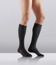 Travel-Stützstrümpfe, Mikrofaser, 2er, Größe L (41-43), Schwarz