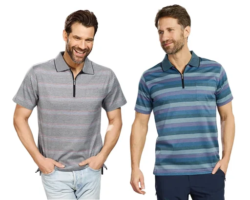"Poloshirt, weiß gestreift, Gr.XL image"