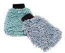 Chenille Handschuh Duo, Türkis und Grau, 2er-Set