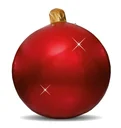 Aufblasbare Weihnachtskugel 80 cm mit 4 Edelstahl Ösen
