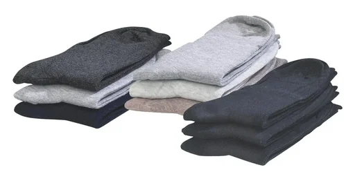 "Komfort Socken, 3er Set, je 1 x grau/ anthrazit/ marine, Gr. 39-42 image"
